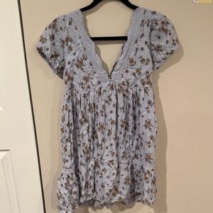 Urban Outfitters Light Blue Floral Dress
